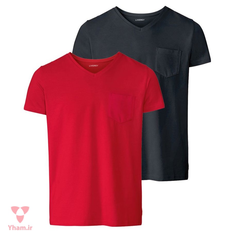 تی شرت آستین کوتاه مردانه لیورجی مدل 8455759 مجموعه 2 عددی