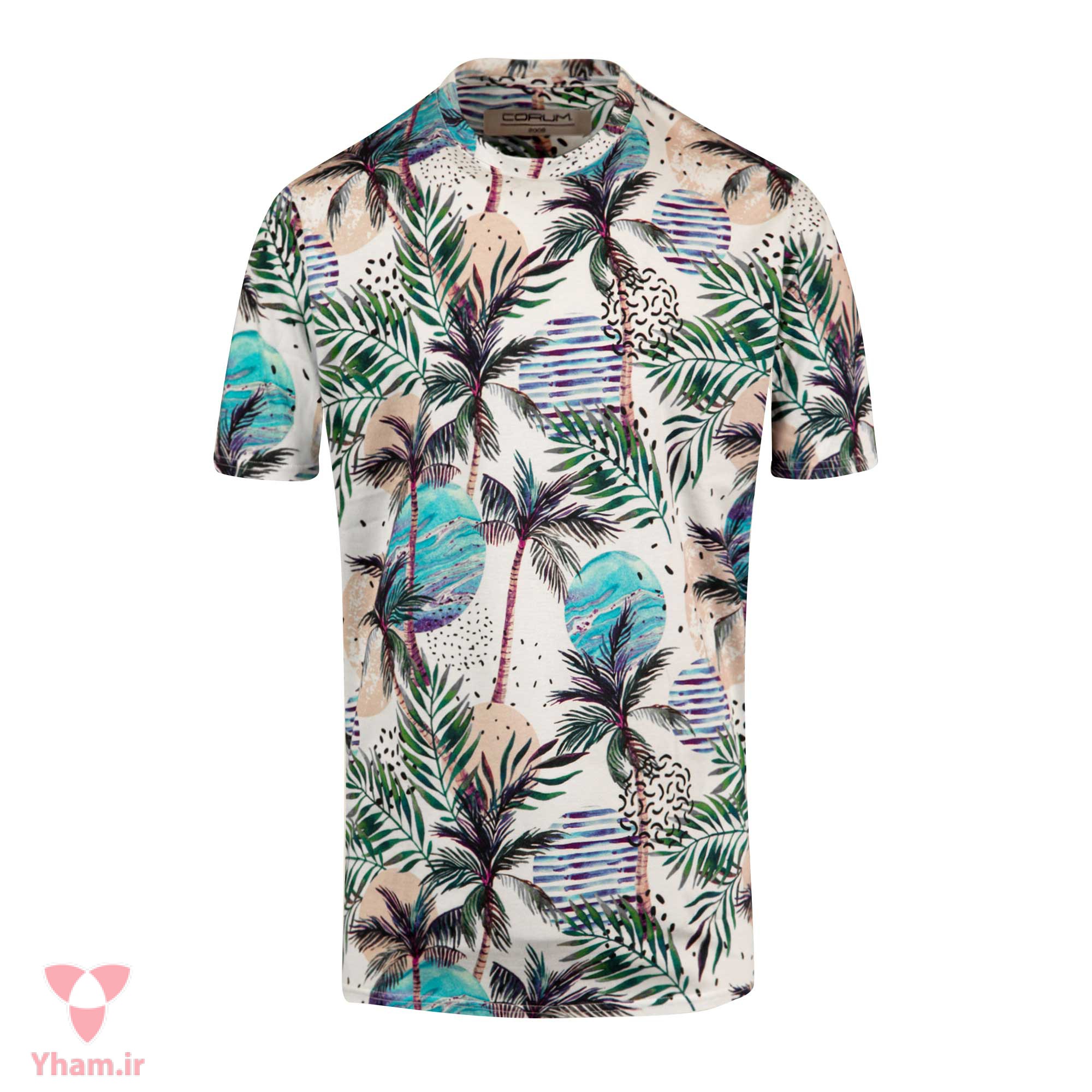 تی شرت آستین کوتاه مردانه کروم مدل هاوایی 2210612